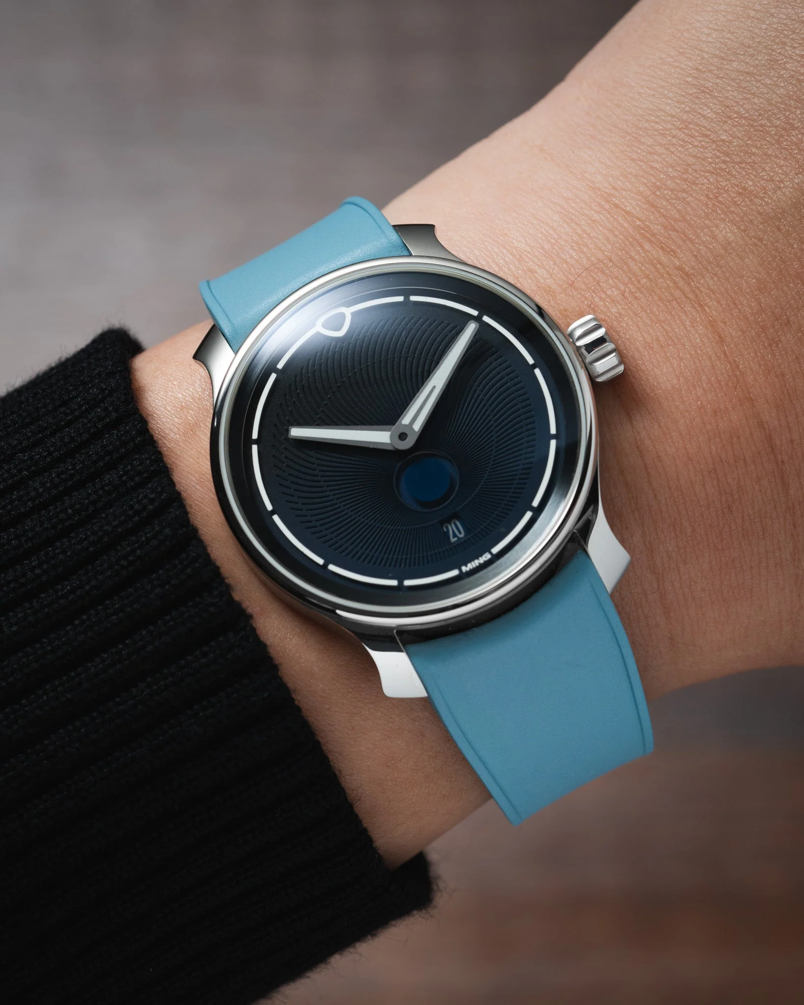 Baby Blue Curved CTS Rubber Strap - Image 6