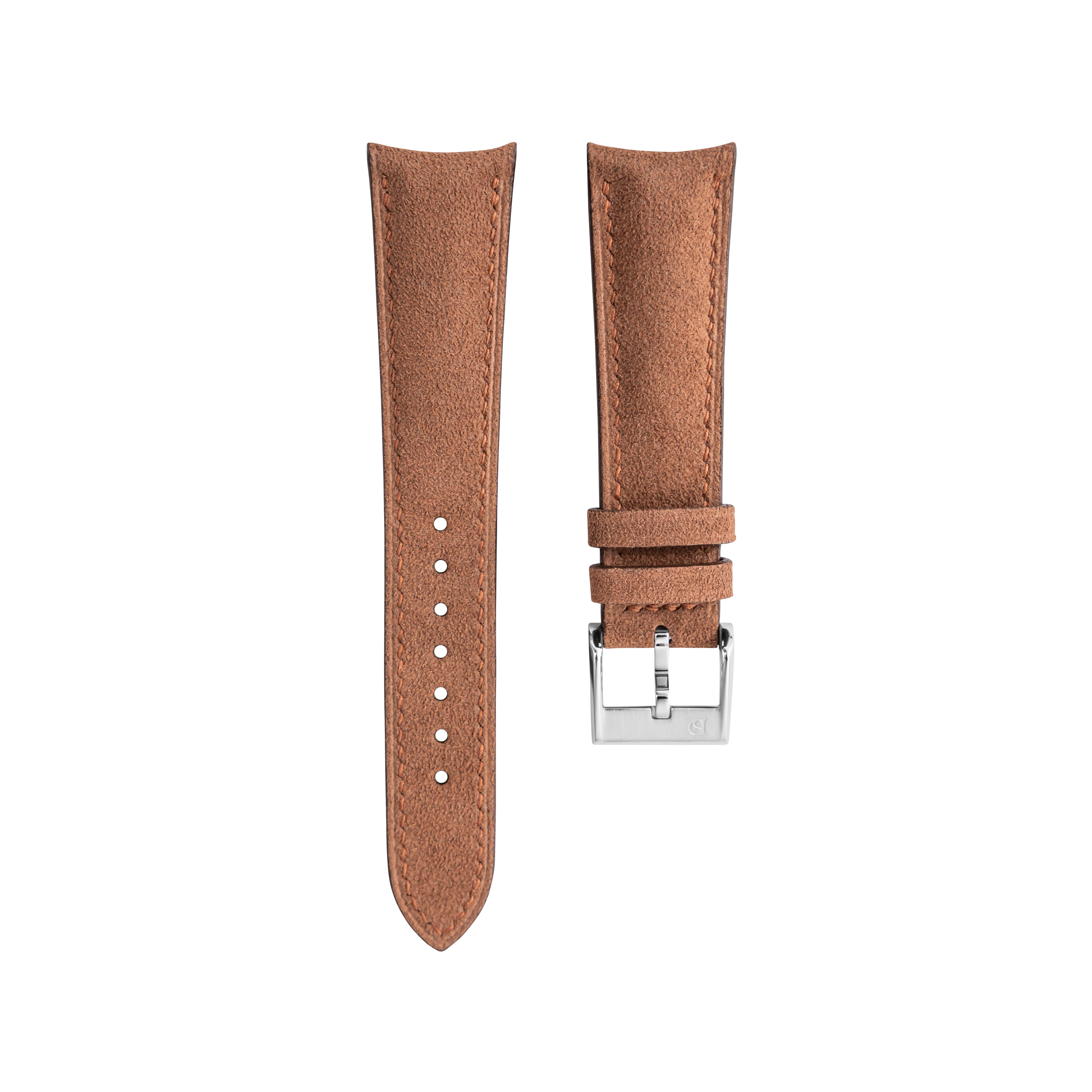 Overstock: Brown Alcantara Signature (Curved) Strap