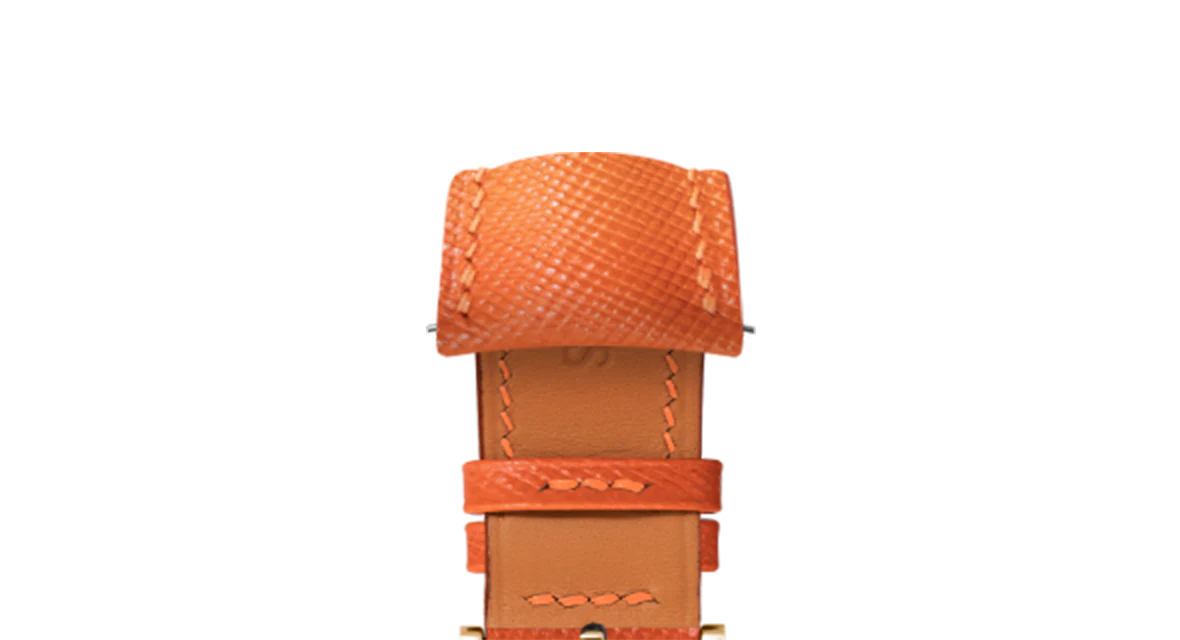 Orange Saffiano Signature (Curved) Strap - Image 8